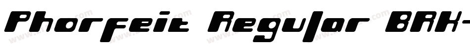 Phorfeit Regular BRK字体转换